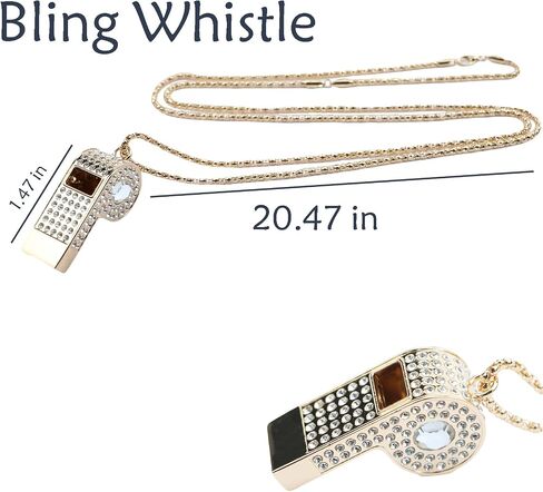 Whistle,Rhinestone Sports Whistle with Keychain for Coach/Referee/Training/Lifeguard/Teachers(Gold) in Saudi Arabia