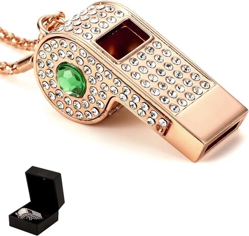 Whistle,Rhinestone Sports Whistle with Keychain for Coach/Referee/Training/Lifeguard/Teachers(Gold) in Saudi Arabia