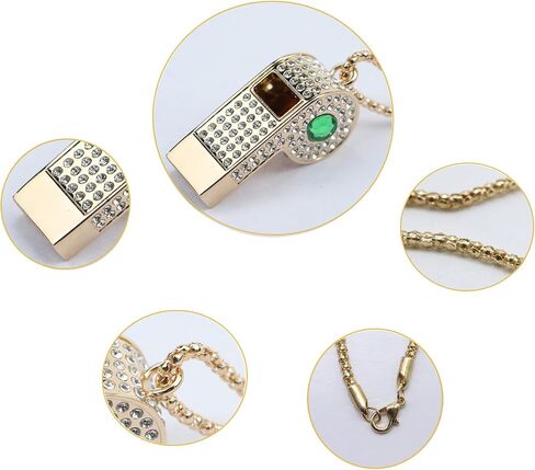 Whistle,Rhinestone Sports Whistle with Keychain for Coach/Referee/Training/Lifeguard/Teachers(Gold) in Saudi Arabia