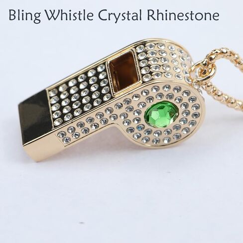 Whistle,Rhinestone Sports Whistle with Keychain for Coach/Referee/Training/Lifeguard/Teachers(Gold) in Saudi Arabia