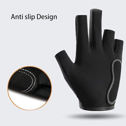 Billiards Glove 3 Fingers Pool Cue Gloves for Men and Women,Snooker Cue Gloves Sport Glove for Left Hand, Breathable in Saudi Arabia