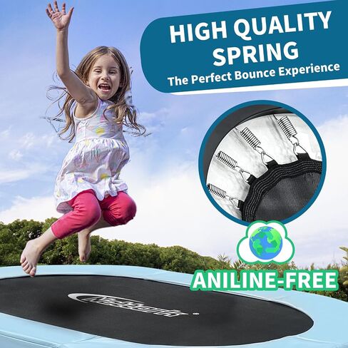 Nattork 56 "Kids Trampoline Indoor ، Trampoline مزدوج مع مقبض قابل للتعديل للأطفال ، الطائر الداخلي/الخارجي القابل للطي ، Max Load 220 رطل in Kuwait