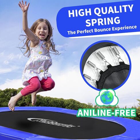 Nattork 56" Kids Trampoline Indoor, Double Trampoline with Adjustable Handle for Kids, Indoor/Outdoor Foldable Jumper, Max Load 220lbs in Saudi Arabia