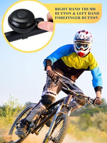 6 Pcs Bike Bell Classic Aluminum Bicycle Bell Crisp Loud Clear Sound Mini Small Bike Bell Ring Safety Warning Accessories for Adults Cycling Outdoor Mountain Road(2.1 Inch,Black) in Saudi Arabia