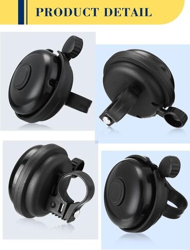 6 Pcs Bike Bell Classic Aluminum Bicycle Bell Crisp Loud Clear Sound Mini Small Bike Bell Ring Safety Warning Accessories for Adults Cycling Outdoor Mountain Road(2.1 Inch,Black) in Saudi Arabia