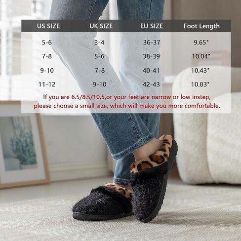 GOEWY Fuzzy Slippers for Women Indoor Outdoor with Memory Foam Cozy Shoes | Anti-Skid Sole, Plush Soft House Bedroom Slipper Slip On Gifts for Women Mom Her Ladies in Saudi Arabia