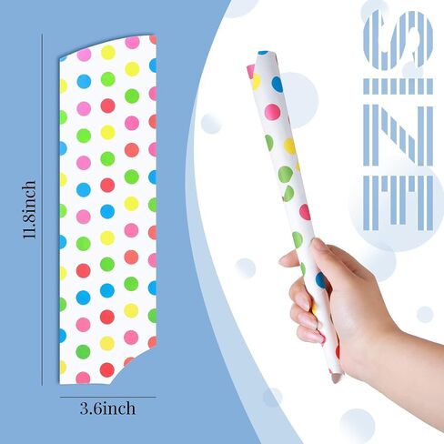 100 Packs Cotton Candy Cones Sticks DIY Multicolor Paper Cotton Candy Supplies with Double Sided Adhesive Tape for Birthday Party (Blank Style) in Saudi Arabia