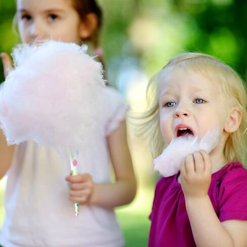 100 Packs Cotton Candy Cones Sticks DIY Multicolor Paper Cotton Candy Supplies with Double Sided Adhesive Tape for Birthday Party (Blank Style) in Saudi Arabia