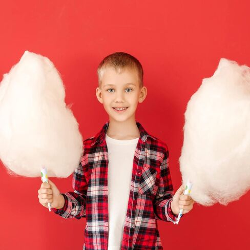 100 Packs Cotton Candy Cones Sticks DIY Multicolor Paper Cotton Candy Supplies with Double Sided Adhesive Tape for Birthday Party (Blank Style) in Saudi Arabia