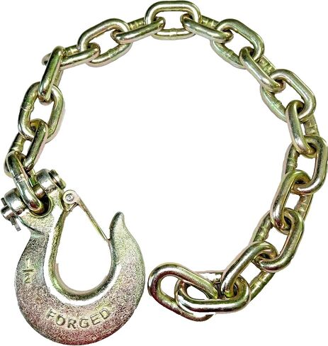 2 عبوة الصف 70 سلسلة أمان المقطورة 36 ​​بوصة مع 1/2 '' Clevis Snap Hook and Chain Retainer | 42400 رطل قوة كسر | سلسلة النقل لسحب | سلاسل أمان المقطورة مع السنانير in Saudi Arabia