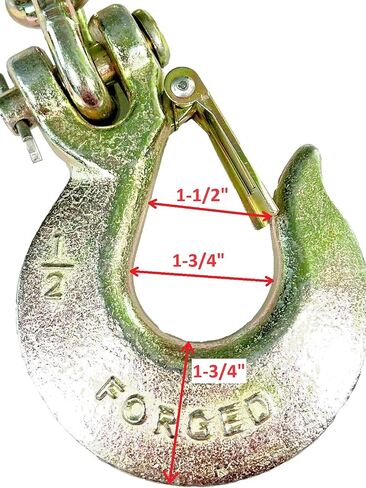 2 عبوة الصف 70 سلسلة أمان المقطورة 36 ​​بوصة مع 1/2 '' Clevis Snap Hook and Chain Retainer | 42400 رطل قوة كسر | سلسلة النقل لسحب | سلاسل أمان المقطورة مع السنانير in Saudi Arabia