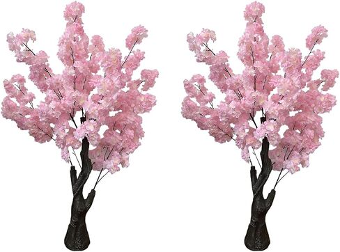 Artificial Cherry Blossom Tree, 4.3FT White Faux Cherry Blossom Tree for Home, Wedding & Party Decoration, Indoor & Outdoor in Saudi Arabia