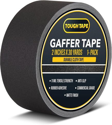 Matte Black Gaffers Tape 2 Inch x 30 Yards - Professional Grade, Weather & Water Resistant, Durable No Residue Gaff Tape - Easy Tear Grip for Cable, Floors & AV Gear in Saudi Arabia