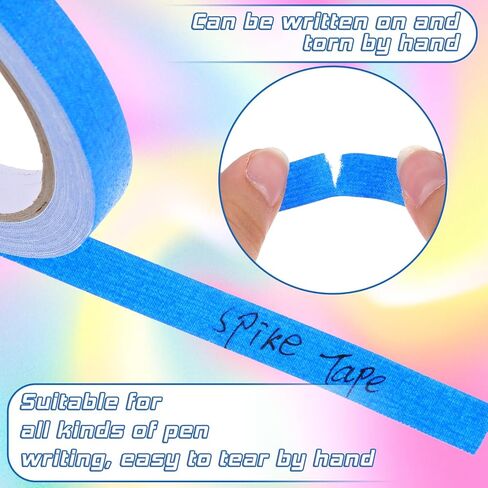 6 Pack Spike Tape Neon Gaffer Cloth Tape 1/2 inch x 59 ft Fluorescent Color Pro Gaff Tapes Multi Colors UV Reflective Tapes for Hula Hoops, Theater, Sports, 6 Bright Colors in Saudi Arabia