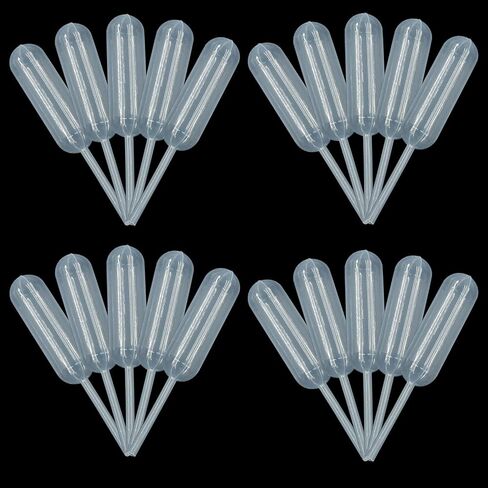 120 Pcs 4 ml Cupcake Pipettes, Clear Plastic Dessert Pipettes Mini Squeeze Transfer Dropper Pipettes, Small Dropper for Cupcake, Chocolate, Birthday Party, Holiday Decoration in Saudi Arabia