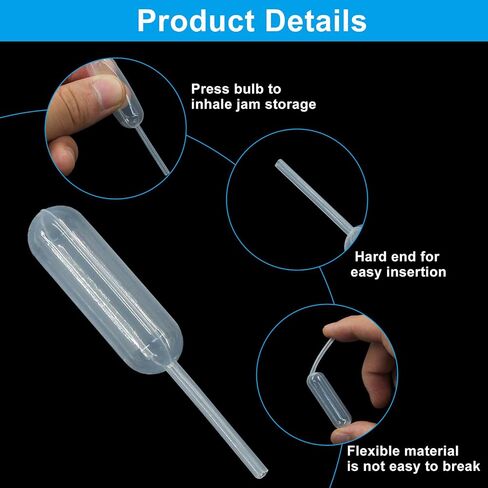 120 Pcs 4 ml Cupcake Pipettes, Clear Plastic Dessert Pipettes Mini Squeeze Transfer Dropper Pipettes, Small Dropper for Cupcake, Chocolate, Birthday Party, Holiday Decoration in Saudi Arabia