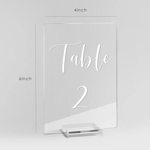 UNIQOOO CLEAR Acrylic Half Arch Table Numbers 1-15 W/تقف لحفل الزفاف ، علامات جدول زفاف 5 × 7 "، مثالية للزخارف المركزية ، الاستقبال ، الحفلات ، الذكرى ، الحدث in Saudi Arabia