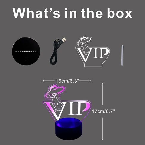 LED VIP محفوظة الجدول ضوء ليلا ضوء مع القلم ، مضيئة القائمة لوحة الجدول لوحة خيمة مع أضواء ملونة للحانة حفل زفاف حفل عشاء المنزل (الأسود ، النساء) in Kuwait