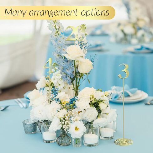 Wedding Table Numbers 1-20 Gold Metal - Table Numbers For Wedding Reception in Saudi Arabia