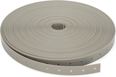 Plastic Hanger Strap 3/4 Inch x 30 FT Reinforced Flexible Hanger Strap for Pipe & Ducts Securing in Plumbing & HVAC, Gray in Kuwait