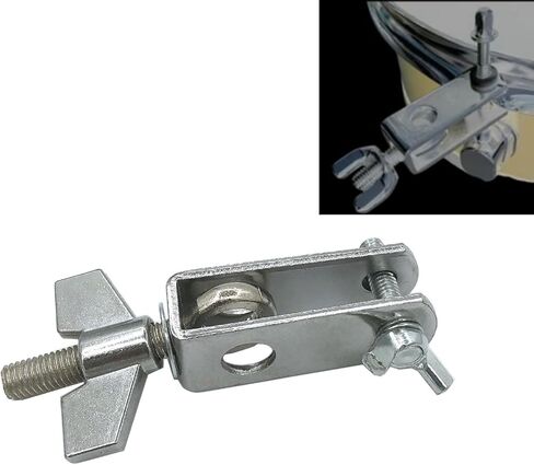 Snare Tom Drum Hoop Mounting Bracket Hardware Parts Metal Universal Connector Holder for All Percussion Cowbell Jam Block Mounting Rods Drum Kit Accessories in Saudi Arabia
