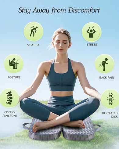 Rapid Cooling Travel Airplane Seat Cushion for Long Flights, Waterproof Stadium Portable Memory Foam Seat Cushion for Kayaking, Camping, Bleachers, Car, Folding Chair Pads for Tailbone Sciatica Pain in Saudi Arabia