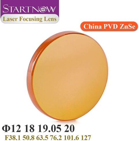 Startnow CO2 Laser Focus Lens China PVD ZnSe 12 18mm 19.05 20 mm F38.1 50.8 63.5 76.2 101.6 1.5"- 4" for Laser Cutting Machine (D20mm, F50.8mm) in Kuwait