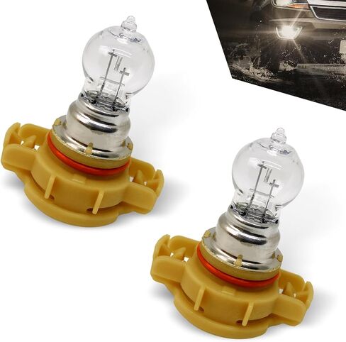 Downhill PSX24W Fog Light Bulbs,12V 24W 3500K Ultra-bright Shock-proof Quartz Glass Daytime Running Light, Plug and Play Multi-functional Turn Signal Light, Universal Cars Lighting Replacement (White) in Saudi Arabia