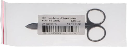 300205 HSB Dental Crown Scissor 4.5'' Curved Serrated in Saudi Arabia