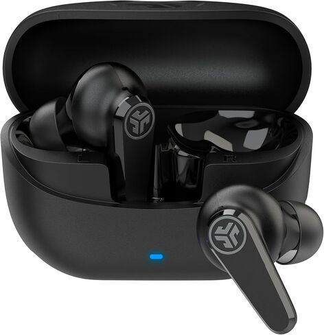 JLab Go Pods ANC True Wireless Bluetooth Earbuds & Charging Case, Black, Hybrid Active Noise canceling + Be Aware for Safe Listening, 26+ Hours Total Playtime, Clear Calls, Custom Sound via App in Saudi Arabia