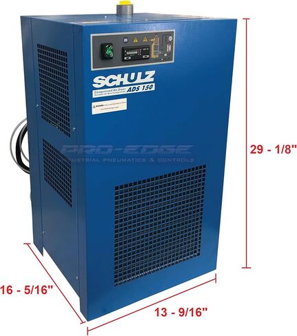 150 CFM Schulz Compressed Air Refrigerated Air Dryer 30HP and 40HP Compressors, 2-Stage Moisture Removing Particulate Filter, Pressure Regulator in Kuwait