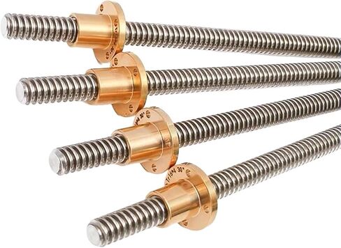 Ball Screw end face Machining Machine Tool Parts T16 Lead Screw Left 100-600mm Lead 3mm Screw Large Lead Trapezoidal Screw 3D Printer Stepp(400mm) in Kuwait