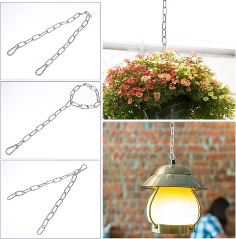 2 Pack Gate Chain for Outdoor Fence with Carabiners, 20 Inch Stainless Steel Gate Chain Lock, Hanging Chain for Gate Home Outdoor Camping Hanging Pet Chains Prevention Theft in Saudi Arabia
