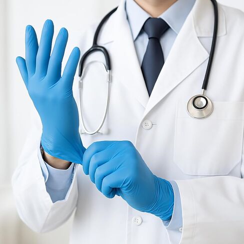 Nitrile Exam Gloves 100 Count Latex Free Powder Free Disposable Textured Grip for Medical and Food Use in Saudi Arabia