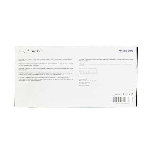 McKesson Confiderm PC Latex Exam Gloves - Powder-Free, Ambidextrous, Textured, Non-Sterile - Ivory, Size Medium, 100 Count, 10 Boxes, 1000 Total in Saudi Arabia