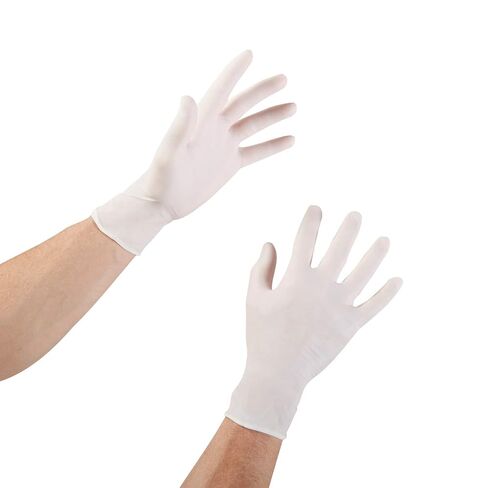 McKesson Confiderm PC Latex Exam Gloves - Powder-Free, Ambidextrous, Textured, Non-Sterile - Ivory, Size Medium, 100 Count, 10 Boxes, 1000 Total in Saudi Arabia