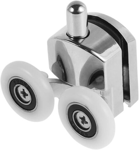 8Pcs Shower Door Rollers 25mm Aluminum Alloy Shower Door Roller Easy to Install Roller Easy to Maintain Roller(Gold 8PCS) in Saudi Arabia