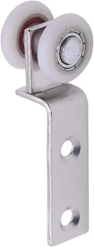 10Pcs Bend Pipe Metal Bearing Pulley Block with Two Plastic Wheel for Sliding Door Window Cabinet in Saudi Arabia