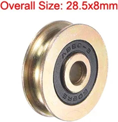 1pcs u أخدود ثقب الباب انزلاق 6 مم ثقب رمح 28.5 ملم العجلات المنزلق الحديد/بكرات/بكرات لأجهزة الأثاث in Saudi Arabia