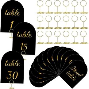 أرقام الجدول الخضراء والأبيض من 1-30 مع بطاقة رقم جدول رأس وحاملي ، و 5 × 7 بوصات مقوسة الجلوس علامة مزدوجة الجانبين لحضور حفل زفاف مطعم عيد ميلاد حفل زفاف in Kuwait