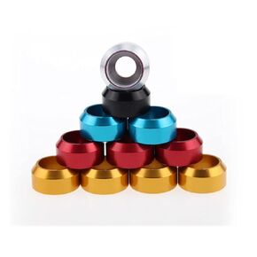 10pcs M2-M8 Aluminum Ally Cup Head Cone Washer Crown Type Washer Gasket Shim Anodized Red Black Gold Blue, Good wear Resistance(Red,M2) in Kuwait