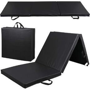 6 '× 2' Tri-Fold Portable Portable Exercise Gym Mat Extra Foam Foam Gymnastics Mat Aeromics Yoga Martial Arts Mma تمتد تمرينات أساسية مع حمل مقبض in Kuwait
