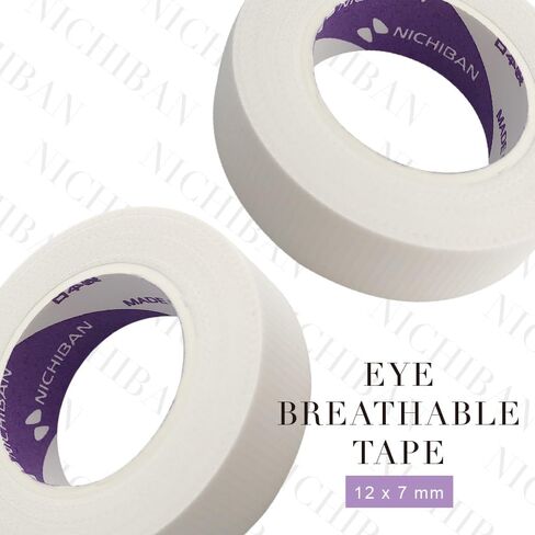 Jovisa JJ Nichiban Medical Grade Tape 24 Rolls | شريط رمش لاصق أبيض | التنفس لمستلزمات امتداد الرموش | 12mm × 7mm in Saudi Arabia