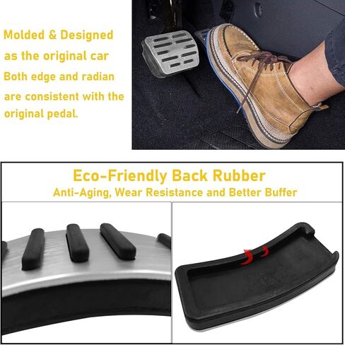 TTCR-II Compatible with Volkswagen Atlas Pedal Covers Tiguan 2018-2024 and Jetta Pedals 2019-2024, for VW Golf GTI Pedal Pads 2015-2024, for Arteon ID4 Taos Brake and Gas Pedal Plate (Auto, 2 PCs) in Saudi Arabia