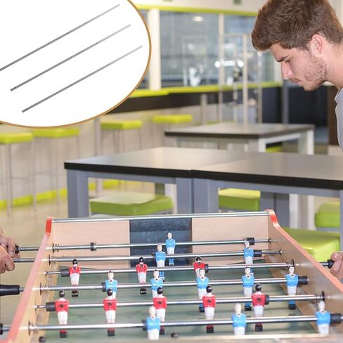 POPETPOP 3pcs Foosball Pole Replacement Foosball Table Pole Metal Foosball Machine Operation Pole Table Soccer Bar Rod Desktop Foosball Machine Accessories Parts for Standard Foosball Table in Saudi Arabia