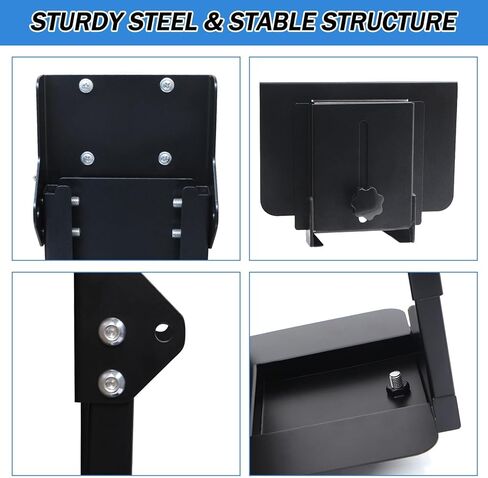 Heavy Duty Computer Wall Mount PC Case - Upgraded, Also Great for PC Mount Under Desk - Height Adjustable from 11" to 21", Width Adjustable from 5.5" to 9.8", Computer Tower Under Desk Home Office in Kuwait