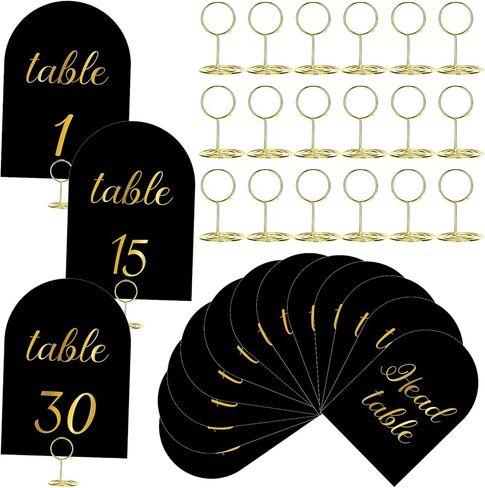 أرقام الجدول الخضراء والأبيض من 1-30 مع بطاقة رقم جدول رأس وحاملي ، و 5 × 7 بوصات مقوسة الجلوس علامة مزدوجة الجانبين لحضور حفل زفاف مطعم عيد ميلاد حفل زفاف in Kuwait