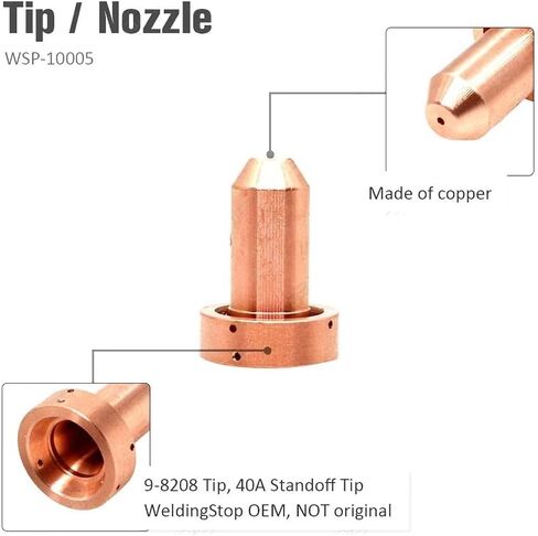20Pcs 9-8215 9-8208 Plasma Torch Electrode & Nozzle Set Fit For T/D SL 60/100 Plasma Cutting Torch, Plasma Cutting Equipment in Saudi Arabia