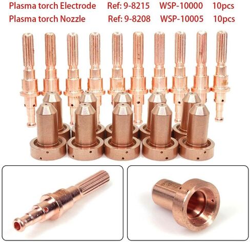 20Pcs 9-8215 9-8208 Plasma Torch Electrode & Nozzle Set Fit For T/D SL 60/100 Plasma Cutting Torch, Plasma Cutting Equipment in Saudi Arabia