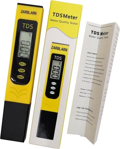 TDS Meter Digital Water Tester لمياه الشرب ، مجموعة اختبار البلياردو ، مجموعة اختبار صلابة المياه ، مجموعة اختبار المياه المائية ، مجموعة اختبار المياه المنزلية ، حمام سباحة رقمي PM Zero Water Salinity (أصفر) in Saudi Arabia